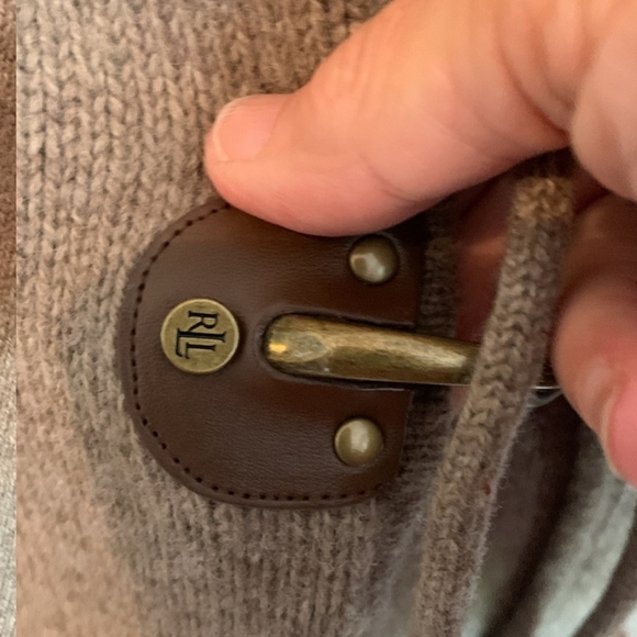 Tan Toggle Sweater with Hood - Picture 3 of 4